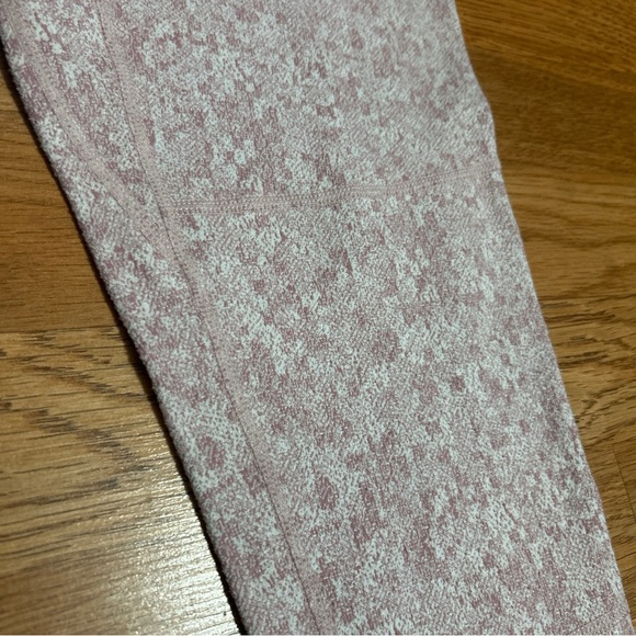 Gymshark Womens Dry Fleur Texture Leggings - Dusky Pink Marl Size M - Picture 5 of 12